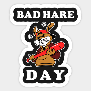 Bad Hare Day Sticker